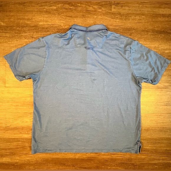 Tommy Bahama Mens Pullover Short Sleeve Blue Modal Polyester Polo Shirt 2XL‎ D38 - Picture 2 of 7